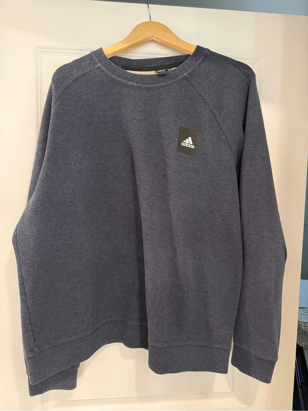 adidas Men’s Navy Blue Crewneck Sweatshirt